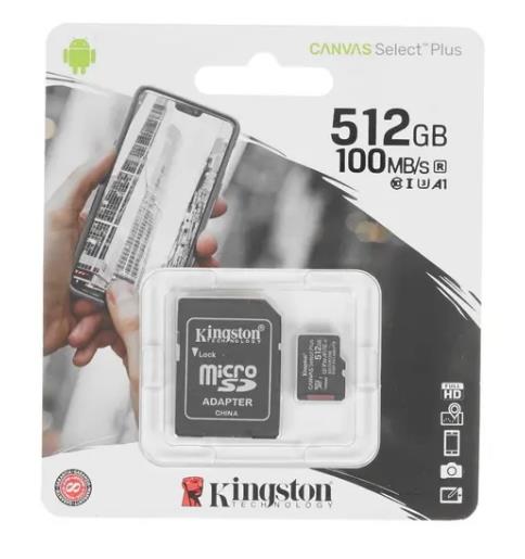 Карта памяти MICRO SDXC 512GB UHS-I SDCS2/512GB KINGSTON - оптом у дистрибьютора ELKO