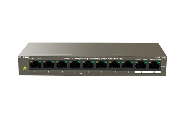 Коммутатор 10PORT 10/100M F1110P-8-102W IP-COM - оптом у дистрибьютора ELKO