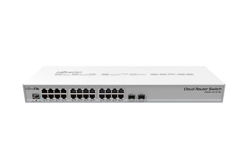 Маршрутизатор 24PORT 1000M CRS326-24G-2S+RM MIKROTIK - оптом у дистрибьютора ELKO