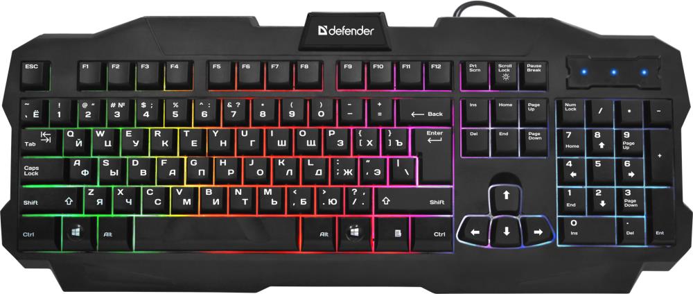 Клавиатура USB ULTRA HB-330L RU 45330 DEFENDER - оптом у дистрибьютора ELKO