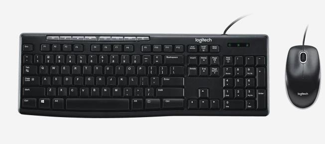 Клавиатура + мышка DESKTOP MK200 BLACK RUS 920-002694 LOGITECH - оптом у дистрибьютора ELKO