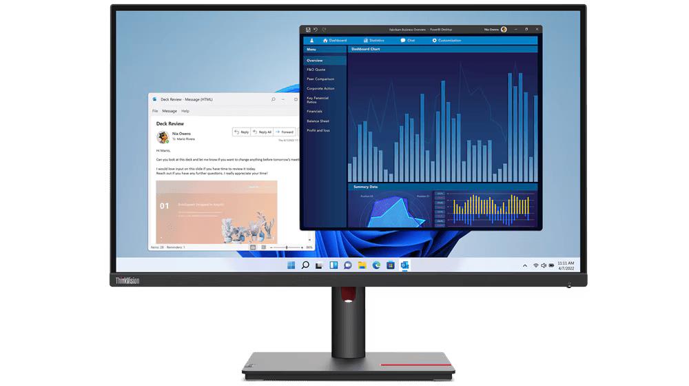 Монитор Lenovo 27" T27p-30 Black/Red, 16:9, IPS, 3840x2160, 4ms, 350cd, 60Hz, 1xHDMI, 1xDP, USB-C, 4xUSB, LAN, HAS - оптом у дистрибьютора ELKO