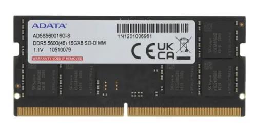 Модуль памяти для ноутбука SODIMM 16GB DDR5-5600 AD5S560016G-S ADATA - оптом у дистрибьютора ELKO