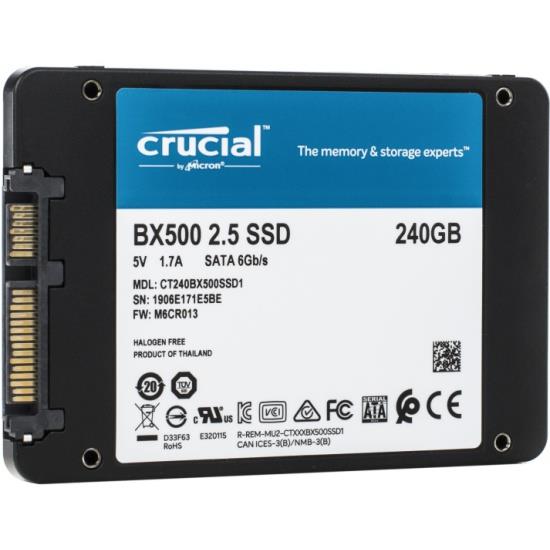 SSD жесткий диск SATA2.5" 240GB BX500 CT240BX500SSD1 CRUCIAL - оптом у дистрибьютора ELKO