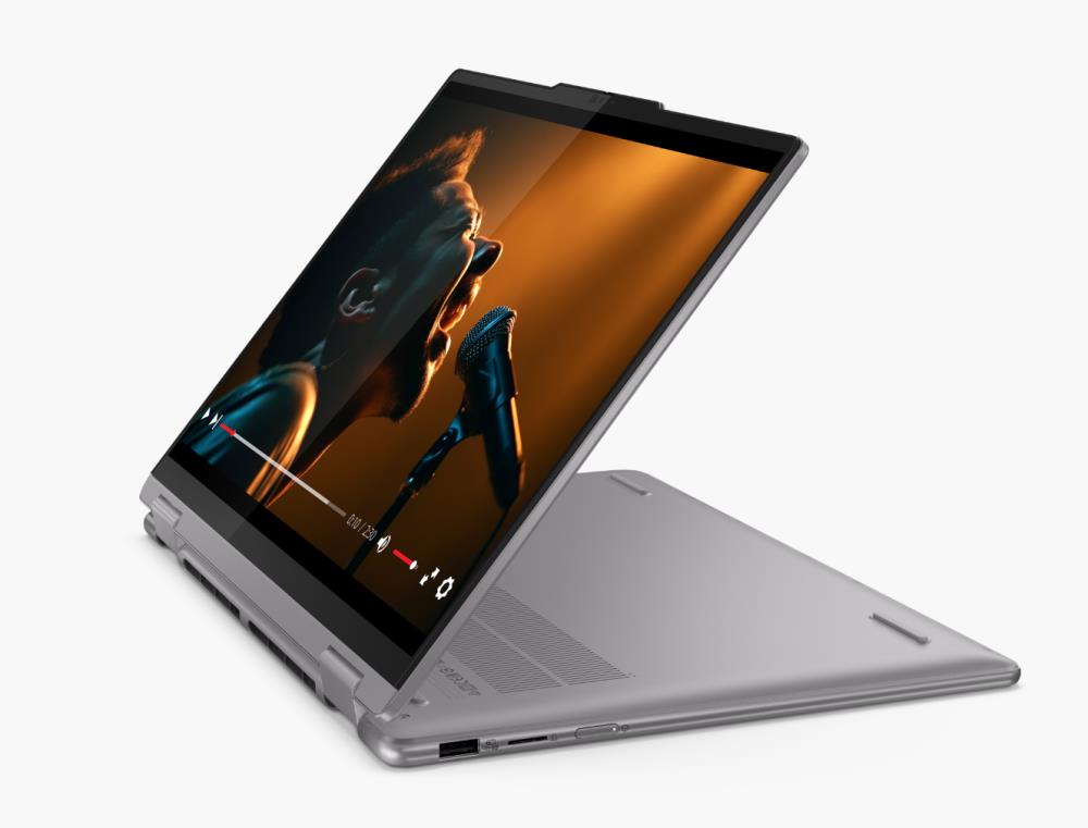Ноутбук LENOVO Yoga 7 2-in-1 14AHP9 14" 1920x1200/AMD Ryzen 7 8840HS/RAM 16Гб/SSD 1Тб/AMD Radeon 780M Graphics/ENG|RUS/Windows 11 Home серый 1.61 кг 83DK006RRK - оптом у дистрибьютора ELKO