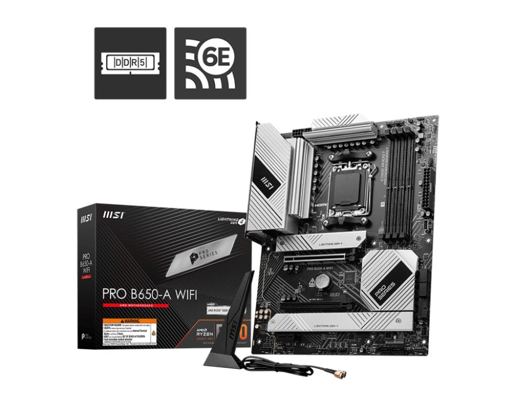 Материнская плата AMD B650 SAM5 ATX PRO B650-A WIFI MSI - оптом у дистрибьютора ELKO