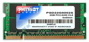 Модуль памяти для ноутбука SODIMM 2GB DDR2-800 PSD22G8002S PATRIOT - оптом у дистрибьютора ELKO