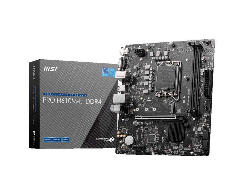 Материнская плата H610 S1700 MATX PRO H610M-E DDR4 MSI - оптом у дистрибьютора ELKO