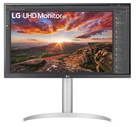 Монитор LG 27" 27UP850N-W White/Silver, 16:9, IPS, 3840x2160, 5ms, 400cd, 60Hz, 2xHDMI, DP, 2xUSB, USB-C, SPK, HAS - оптом у дистрибьютора ELKO