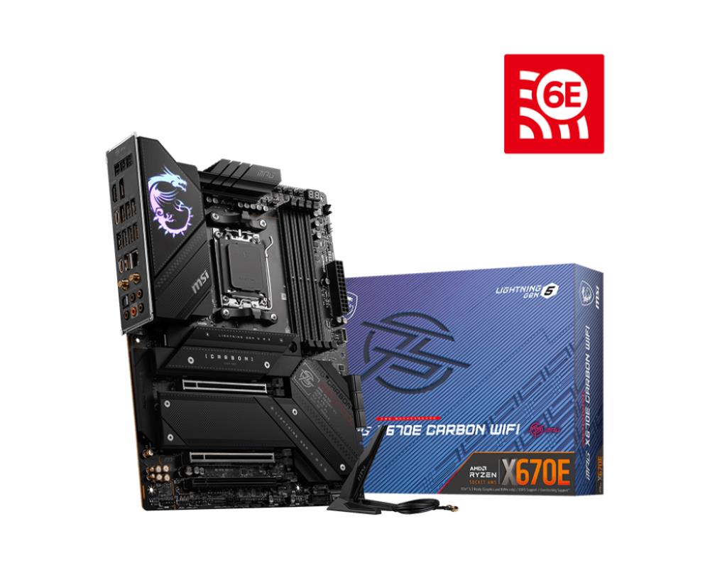 Материнская плата AMD X670 SAM5 ATX MPG X670E CARBON WIFI MSI - оптом у дистрибьютора ELKO