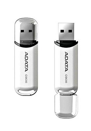 Флэш-накопитель USB2 32GB WHITE AC906-32G-RWH ADATA - оптом у дистрибьютора ELKO