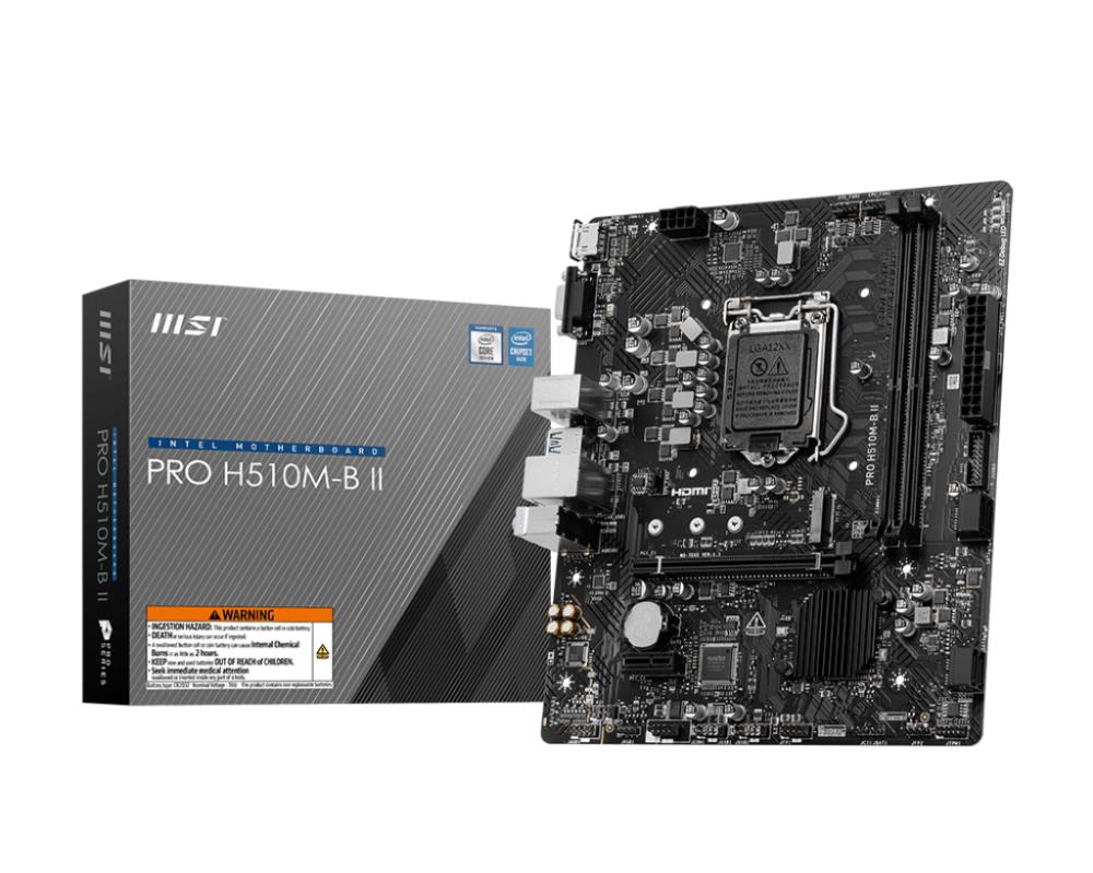 Материнская плата H470 S1200 MATX PRO H510M-B II MSI - оптом у дистрибьютора ELKO