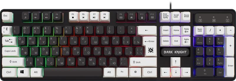 Клавиатура DARK KNIGHT GK-077 RU WH/BL 45078 DEFENDER - оптом у дистрибьютора ELKO