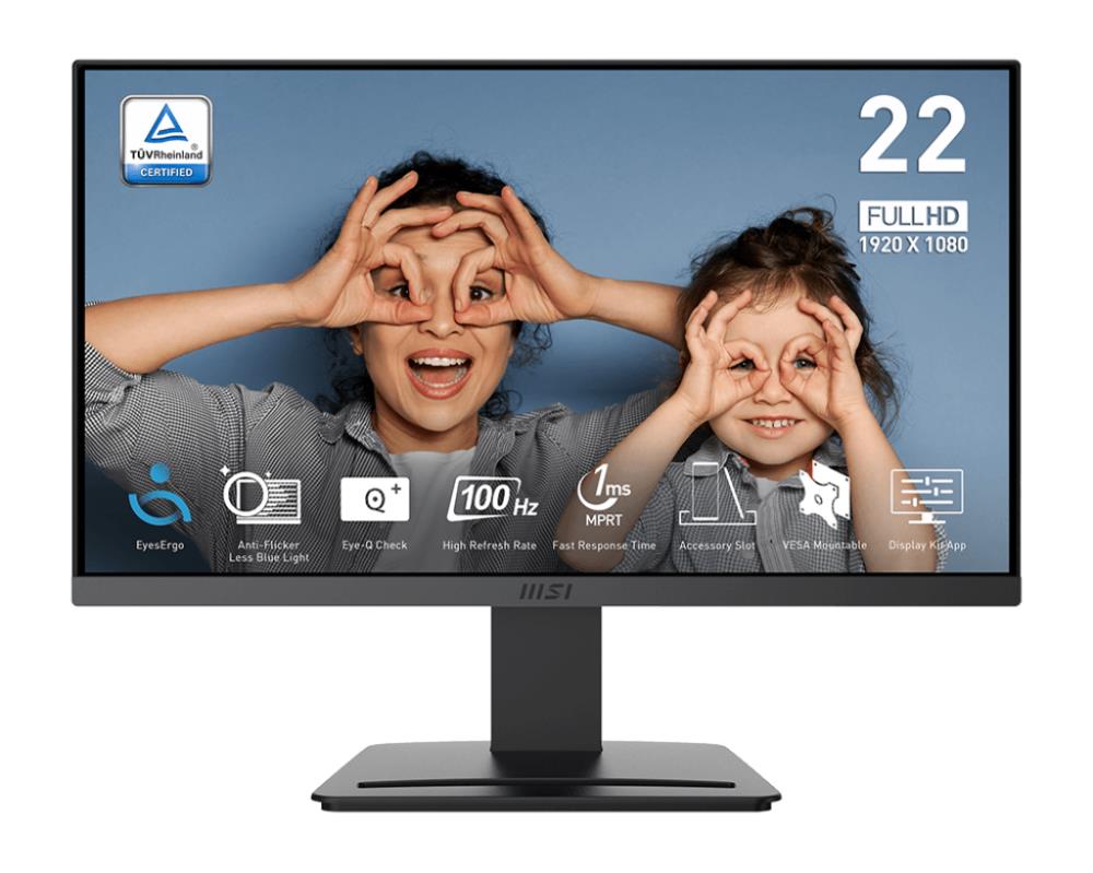 Монитор MSI 21,45'' PRO MP223 E2 Black, 16:9, VA, 1920x1080, 4ms, 250cd, 100Hz, 1xHDMI, 1xDP - оптом у дистрибьютора ELKO