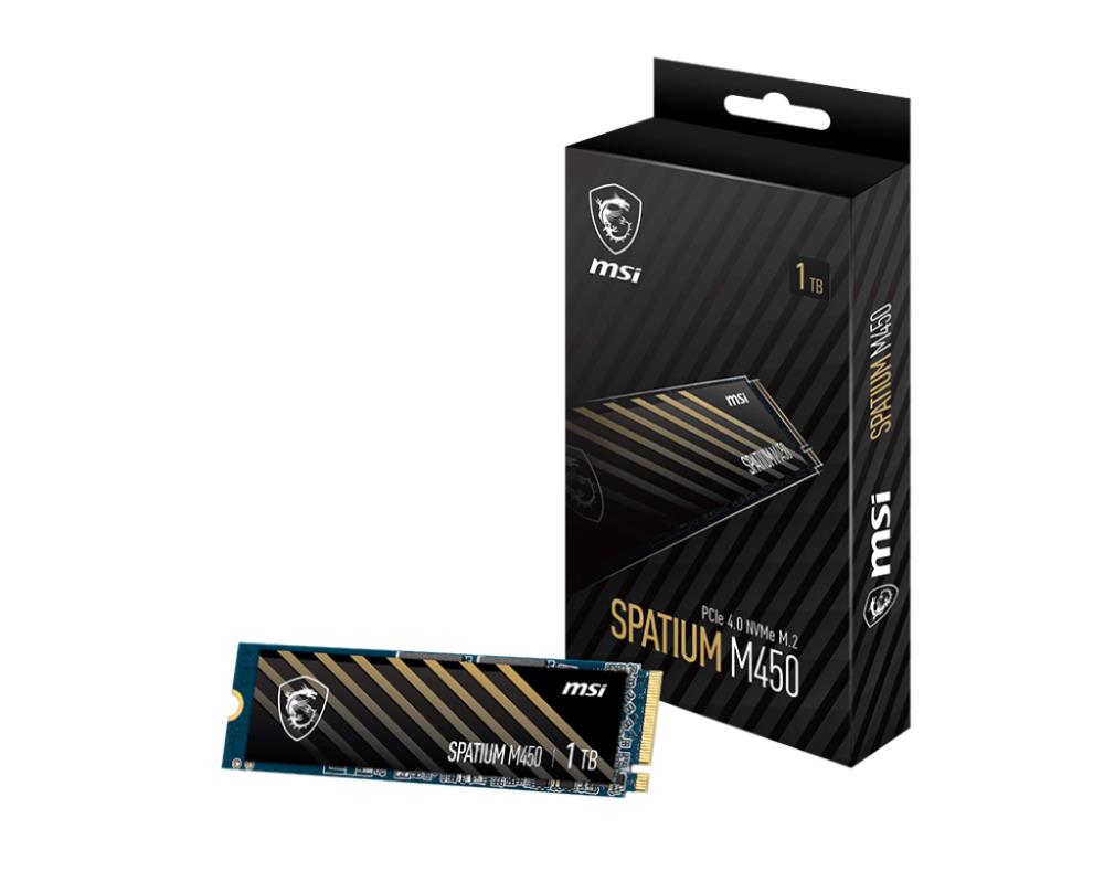 SSD жесткий диск PCIE 4.0 NVME M.2 1TB SPATIUM M450 1TB MSI - оптом у дистрибьютора ELKO